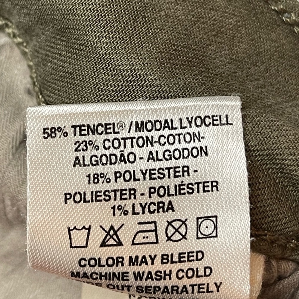 Warp + Weft Dusky Green Luxscript Skinny Jeans - Size 28X28 - Picture 7 of 12